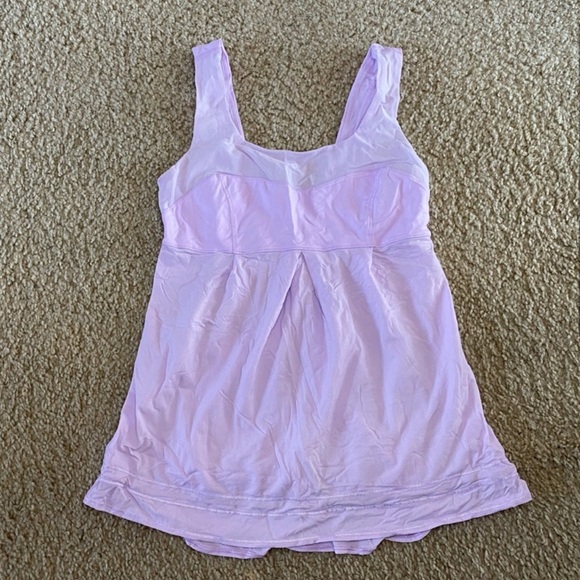 Lululemon Run Stuff Your Bra Tank Rose Quartz Size 4 - Picture 2 of 4